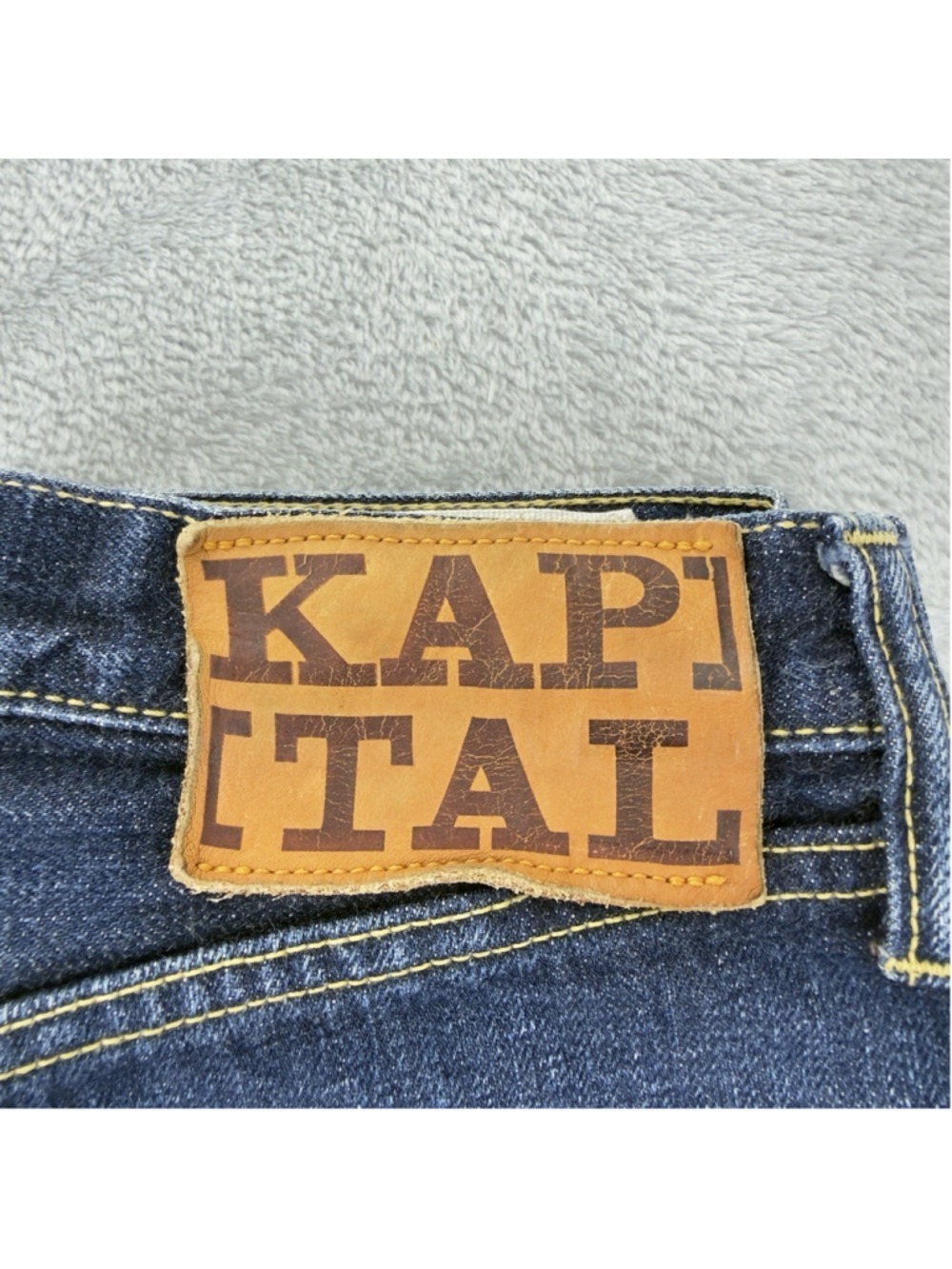 Kapital Men's Size 29 W X 28 L Orange Selvedge Button Fly 100% Cotton Jeans - Picture 2 of 12